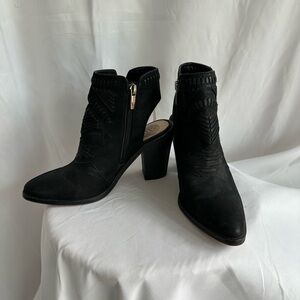 Vince Camuto Black Leather Ankle Boots